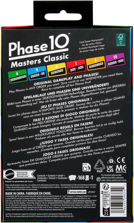 Produktbild Mattel Games Phase 10 Masters Classic (Deutsch)