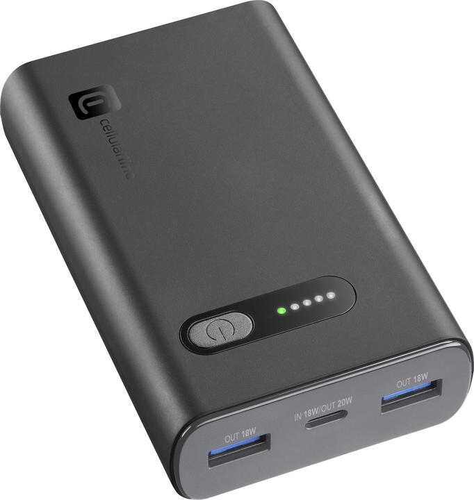 Image du produit Cellularline CELLULAIRE L& CLL PB FAST 10000 BK (10000 mAh, 20 W, 37 Wh)