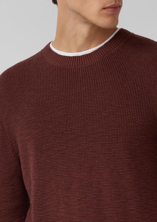 Produktbild s.Oliver Strickpullover Strickpullover aus Flammgarn mit Crew Neck (S)