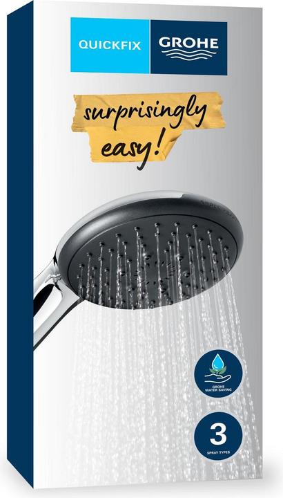 Produktbild Grohe Vitalio Start 110 QuickFix Handbrause, intelligente Strahlumstellung, wassersparend, 3 Strahlarten (3 Strahlarten, 7.40 l/min)