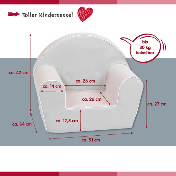 Immagine prodotto Knorrtoys Poltrona per bambini - "Cosy geo grey (Poltrona per bambini)