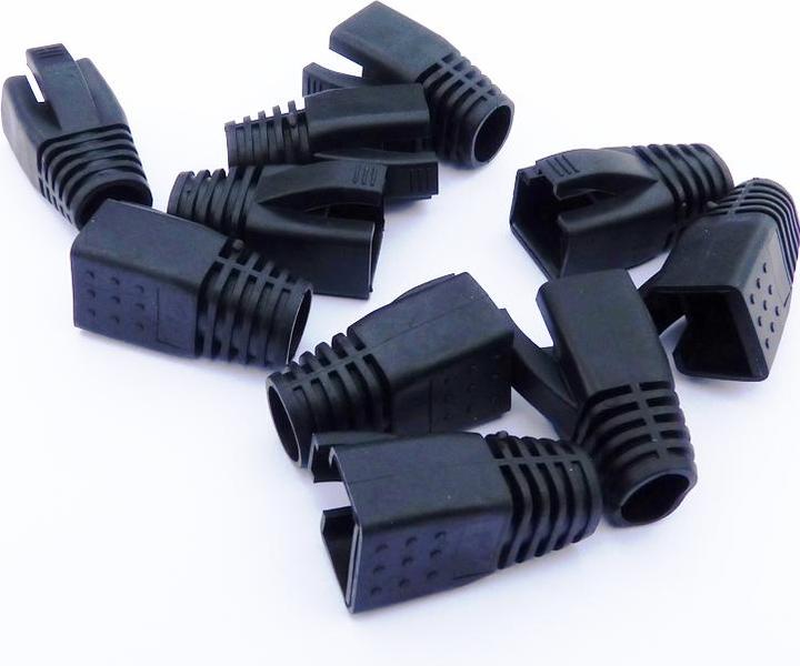 Datacom cover for RJ45 (CAT6A, CAT7) black (10pcs) (Accessoires réseau)