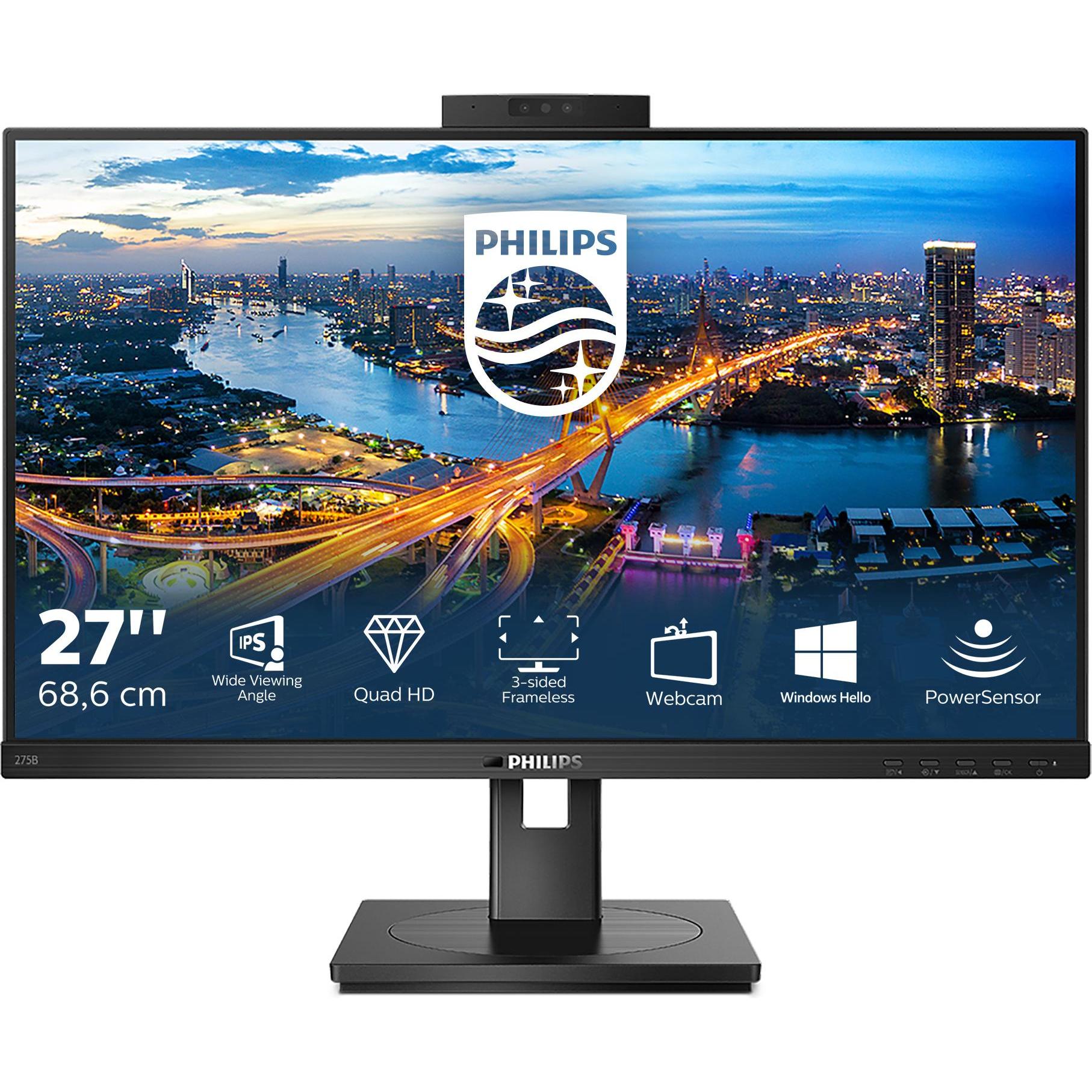 Philips 275B1H/00 (2560 x 1440 Pixel, 27"), Monitor, Schwarz