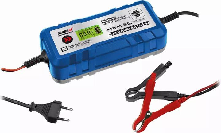 Dedra Mikroprozessor-Gleichrichter, Batterieladen DEPM019LFP (12V, 6V, 4 A)