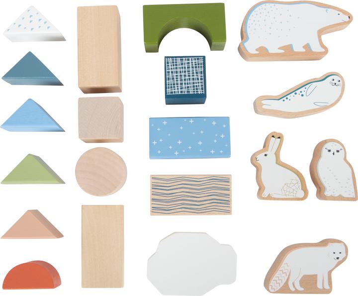 Actual product image small foot Wooden blocks "Arctic