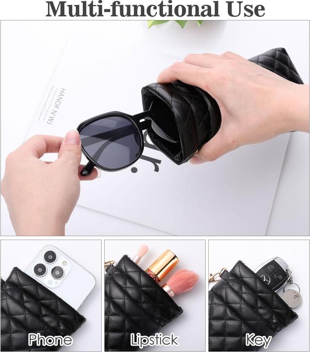 Produktbild Only-Bags.Store Brillenetui, Weiches PU-Leder Doppelschicht-Sonnenbrillenetui für, Tragbar