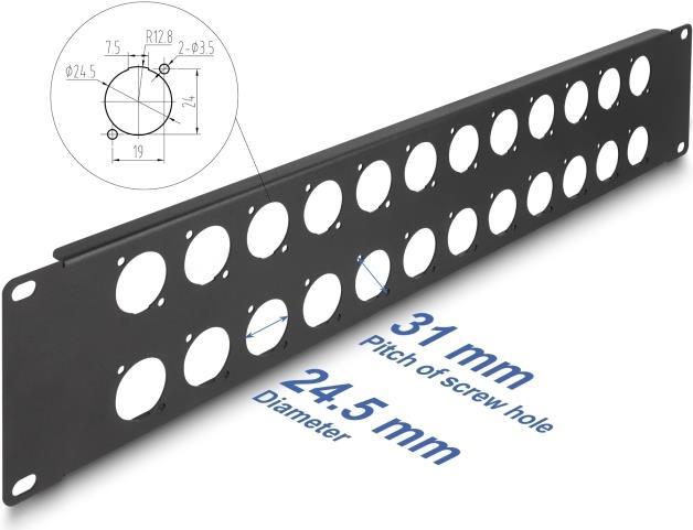 Actual product image Delock 19? D-type patch panel 24 port 2 U black