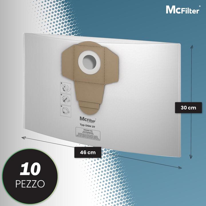 Produktbild Mc Filter 10x Staubsaugerbeutel DSM 37 (10x)