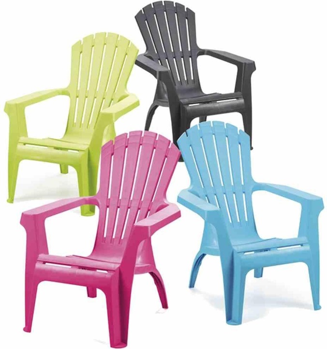 Produktbild ProGarden Deckchair Dolomiti, 75x86x86 cm, Gestell und Flächen aus Kunststoff in pink, stapelbar