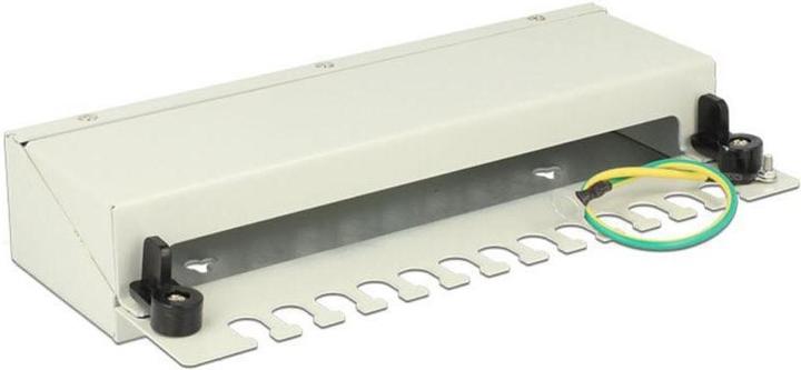 Produktbild Delock 12-Port Desktop Patchpanel, Hutschienenkit