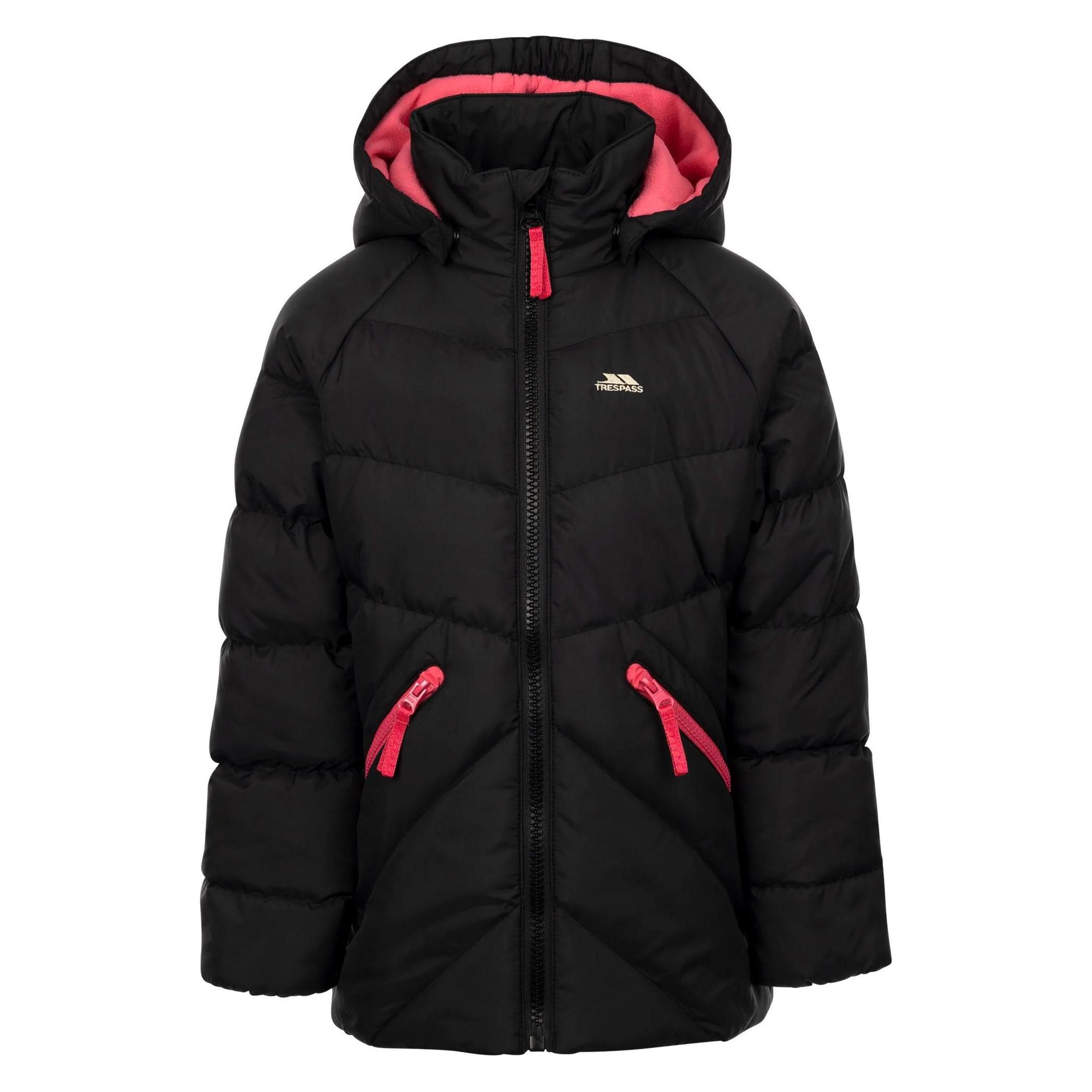 Trespass, Jungen, Outdoorjacken, Annah Steppjacke (116), Schwarz, 116