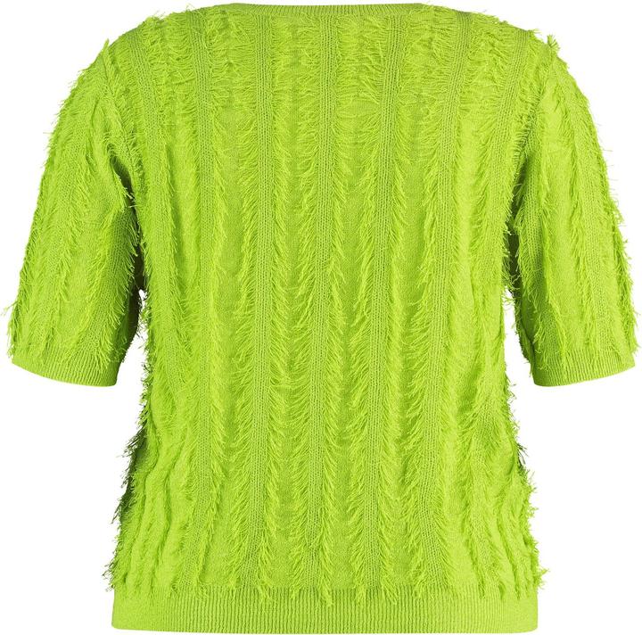 Produktbild Samoon Kurzarmpullover mit Fransen-Details Strick, Shirt, Top, Body - 62826 (50)