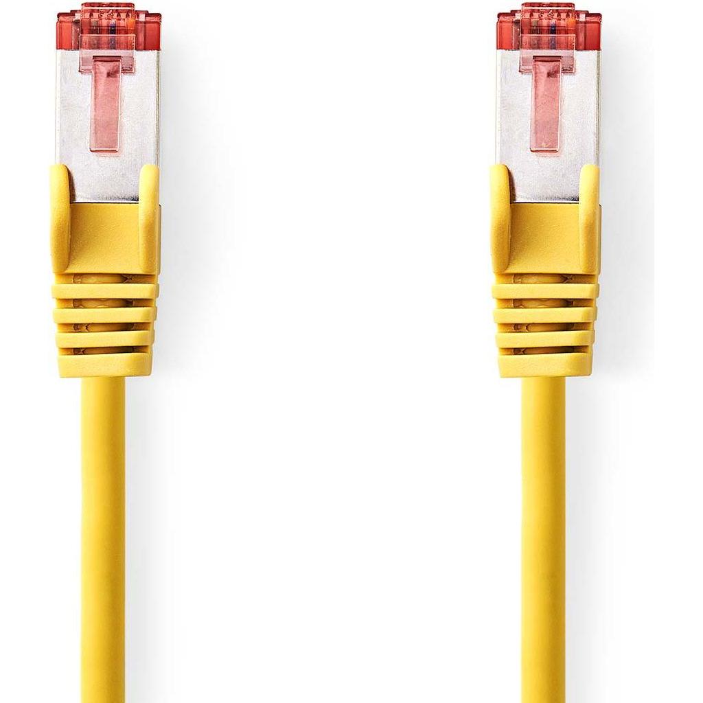 Nedis CAT6-Netzwerkkabel RJ45 Stecker RJ45 Stecker S/FTP 0.25 m Rund LSZH Gelb Label (S/FTP, CAT6, 0.25 m), Netzwerkkabe...