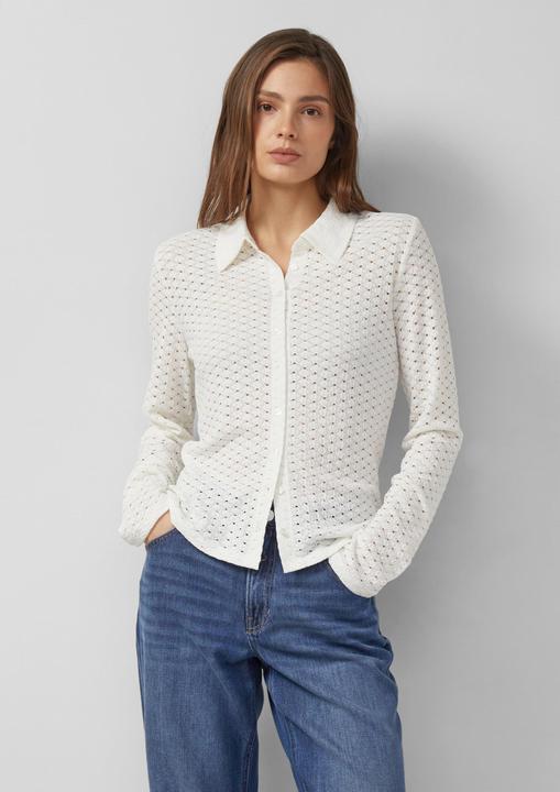 Immagine prodotto s.Oliver Jersey-Bluse aus Lochspitze (40)