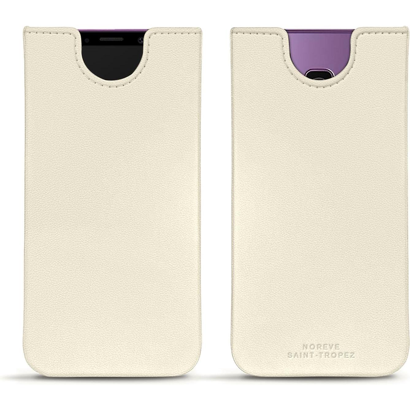 Noreve Lederschutzhülle (Samsung Galaxy S9+), Smartphone Hülle, Weiss