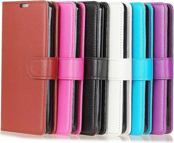 Produktbild MU Classic Leder Hülle mit Litchitextur (Huawei Y6 (2017), Huawei Y5 (2017))