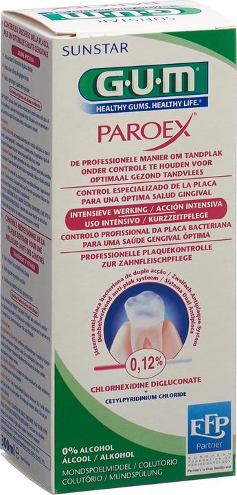 Productafbeelding GUM SUNSTAR PAROEX Mondspoeling 0,12 % chloorhexidine (300 ml, Mondwater)