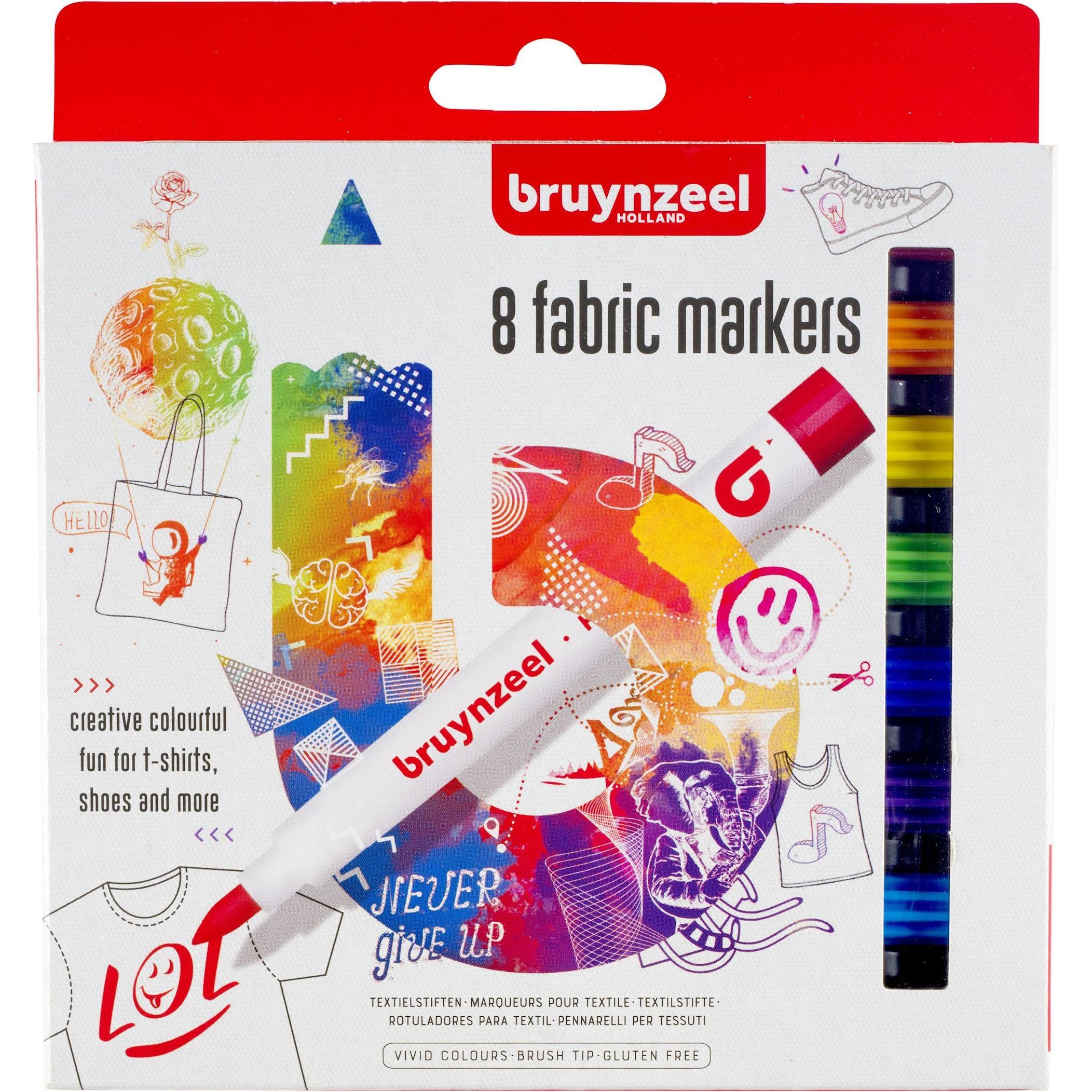 Thumbnail - Bruynzeel, Marker, Textilmarker (Mehrfarbig, 8 x)