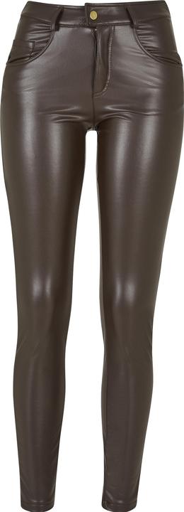 Actual product image Urban Classics Ladies Mid Waist Synthetic Leather Pants (28)
