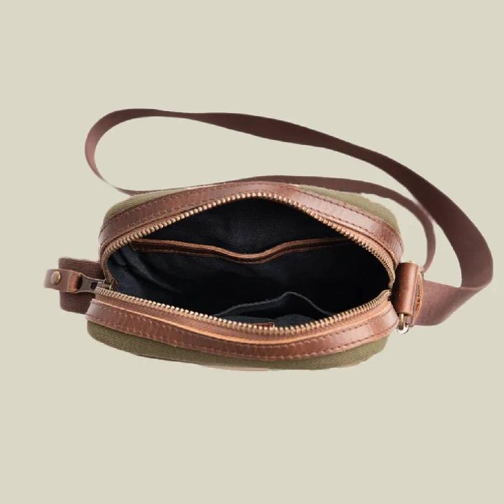 Immagine prodotto Buckle & Seam Canvas Crossbody Bag Runner Grün/Blau