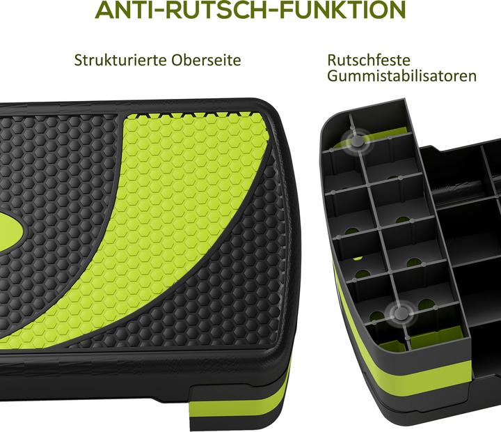 Actual product image Homcom Steppbrett Kunststoff Schwarz+Grün