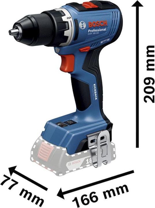 Actual product image Bosch Professional Bosch Blau 0615A50090 Combipack 2 Maschinen GSR + GDR 2x 18V 5.0Ah und Ladegerät in L-BOXX
