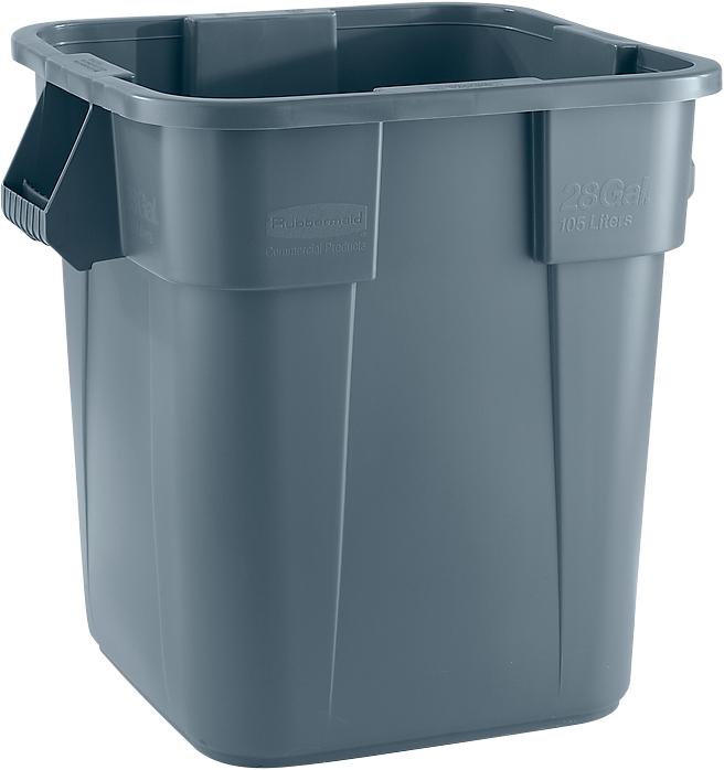 Image du produit Rubbermaid Conteneur Brute en polyéthylène, rectangulaire, 105 l (105 l)