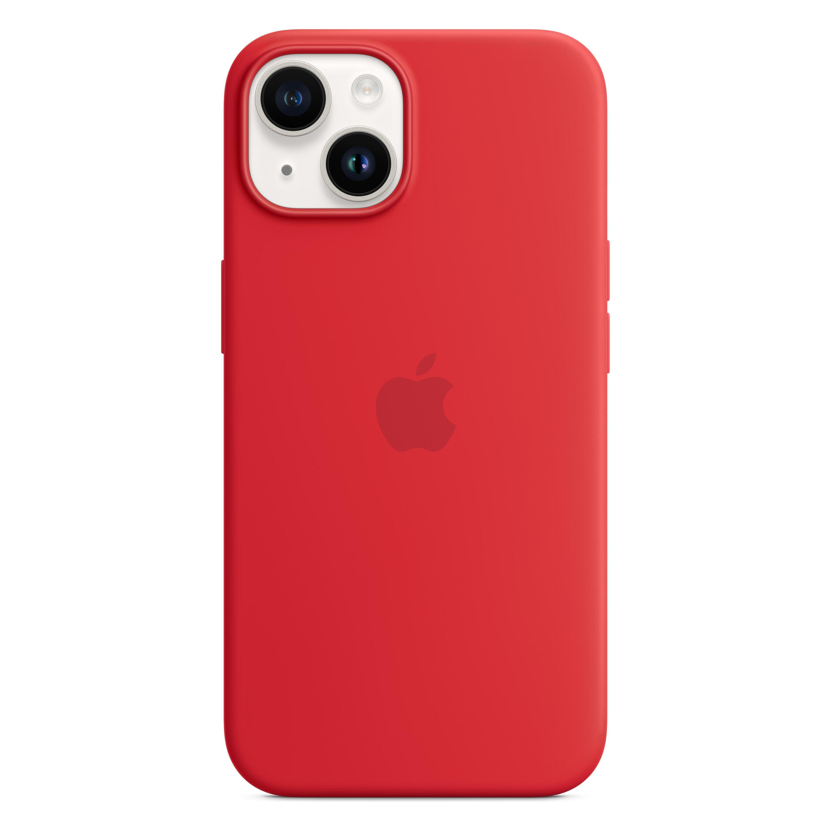 Apple Silicone Case with MagSafe (Apple iPhone 14), Smartphone Hülle, Rot