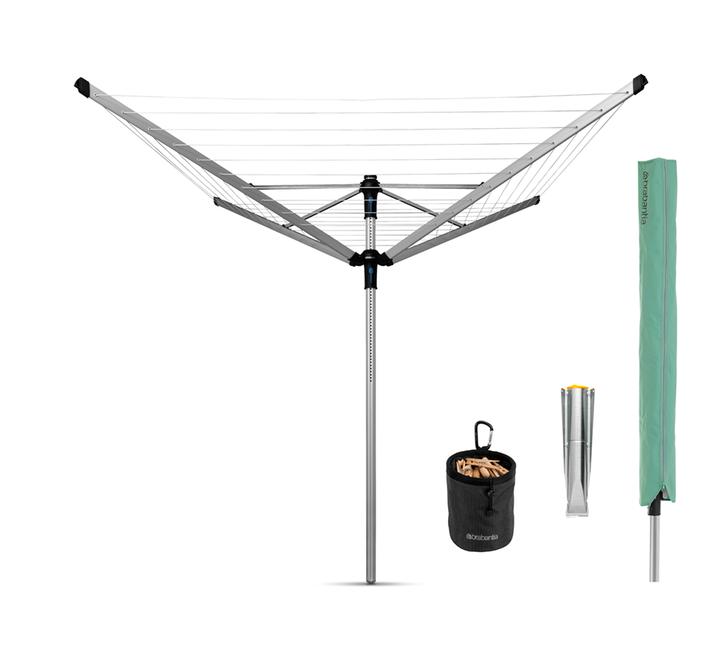 Brabantia 100246 Lift-O-Matic Advance Séchoir Rotatif 50 m + Ancre Métal + Housse de Protection + Sa (50 m)