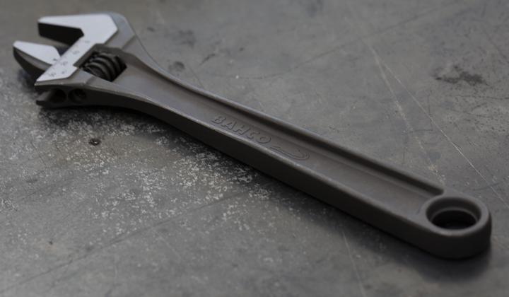 Produktbild Bahco Rollgabelschlüssel mit Zentralmutter, phosphatiert, 255 mm (30 mm)