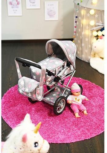 Image du produit Knorrtoys Puppenwagen Ruby - "star grey pink"