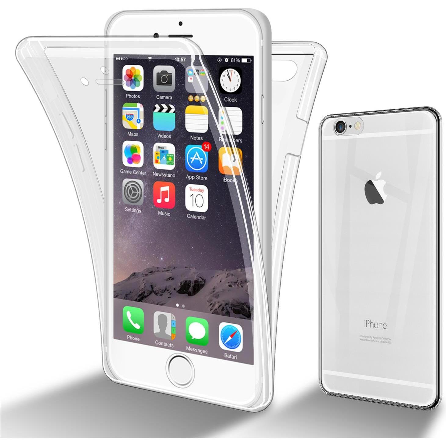 Cadorabo TPU 360 Grad Case Cover (Apple iPhone 6), Smartphone Hülle, Transparent