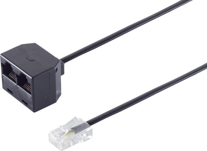 Actual product image Tecline ISDN distributor, 2-way, 1 x RJ45 St/2x RJ45 (8P8C) Bu, 10 cm cable For connecting 2 ISDN device...