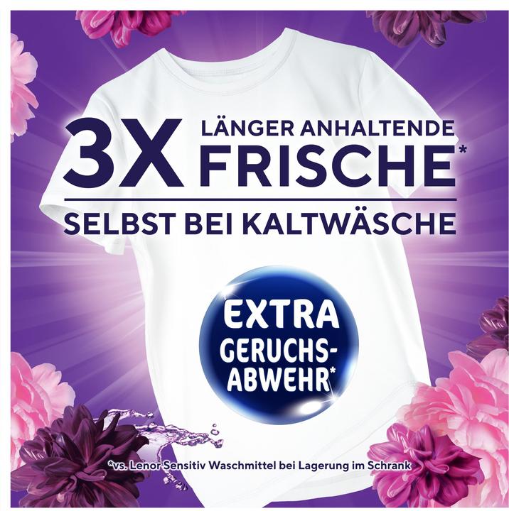 Actual product image Lenor WM Flüssig Amethyst & Blütentraum 4,5L Waschmittel 100 WL (100 Washing cycles, Liquid detergent)