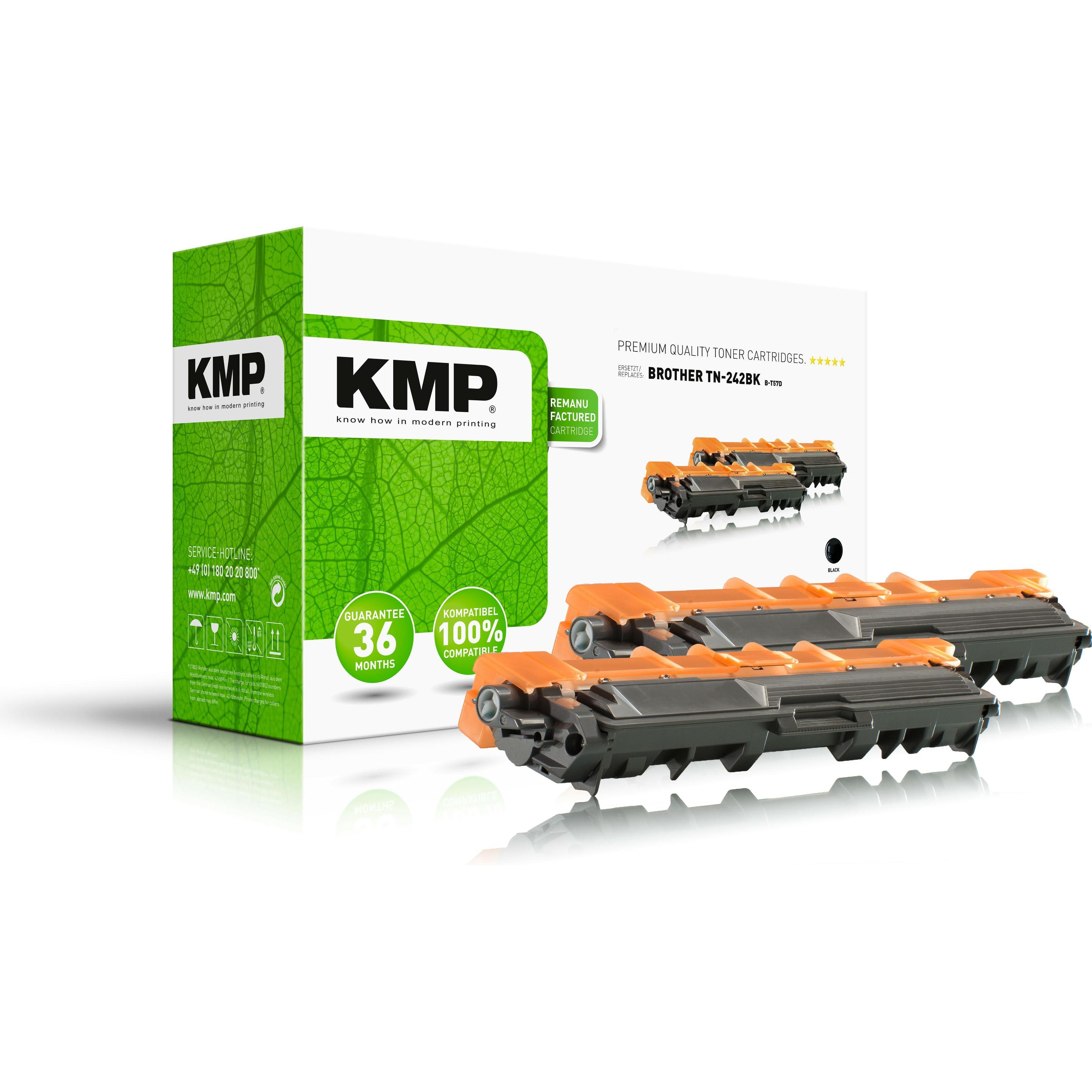 KMP, Toner, Toner ersetzt 2x TN242BK (BK)