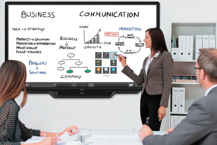 Image du produit Sharp BIG PAD PN-80TC3 - 203.2 cm (80") écran LED de classe diagonale - interactif - avec (1920 x 1080 pixels, 80")