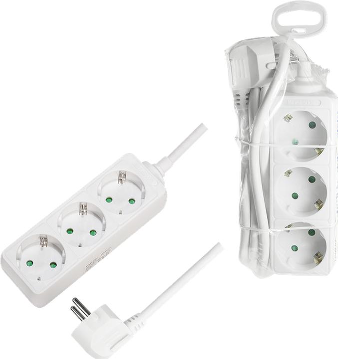 Actual product image LogiLink socket strip (3 x, CEE 7/3, 1.50 m)