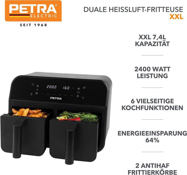Produktbild Petra PT4750BLKVDEEU7 Dual Air Schwarz 3.7L