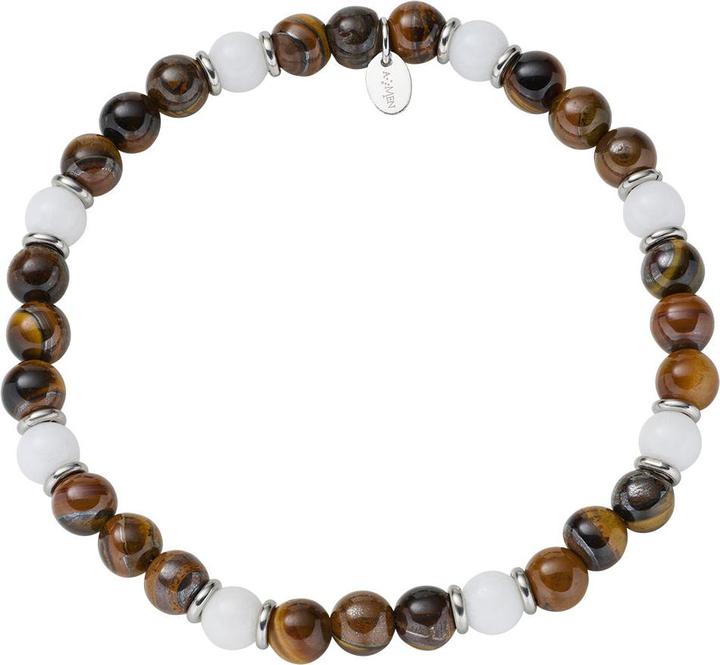 Brown/beige, White, Silver