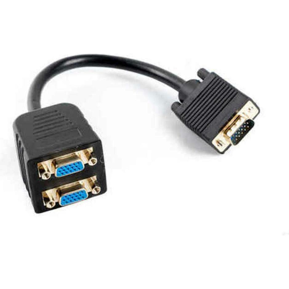 Lanberg Nero Ad-0020-Bk Adattatore Vga-> (Vga, 20 Cm), Adattatore Dati + Video,