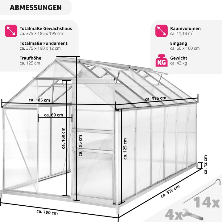 Produktbild tectake Gewächshaus