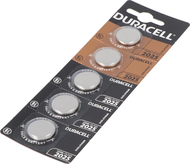 Produktbild Duracell Batterie DL2025, CR2025, 5er Blister (5 Stk., CR2025, 126 mAh)