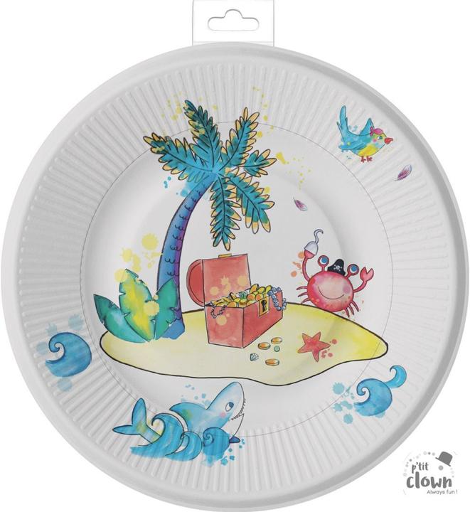 Actual product image P'tit Clown Party Plate Ahoy Pirates (8 x)