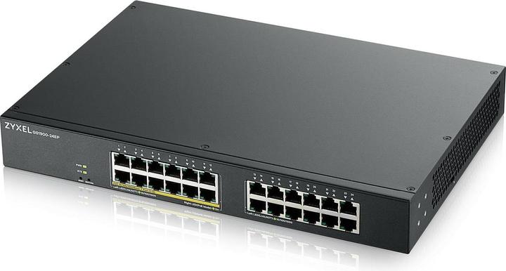 Productafbeelding Zyxel Schakelaar 24x GbE L2 GS1900-2412x PoE+ Poorten (24 Havens)