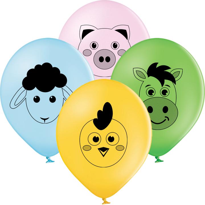 Image du produit bonacker ballonversand Ballons animaux de ferme - Qualité supérieure en caoutchouc naturel (25 x)
