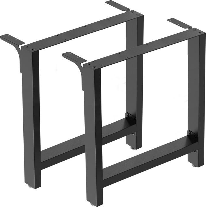 Produktbild Wiltec Tischbeine Set 80x72cm schwarz pulverbeschichtet Tischkufen Tischgestell