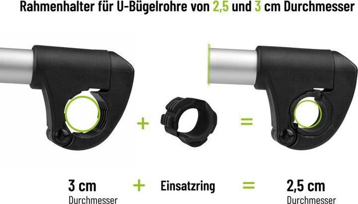 Actual product image Eufab Verstellbarer Strap-Rahmenhalter 27cm (Black)