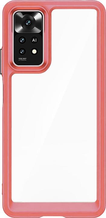Actual product image Hurtel Outer Space Case Xiaomi Poco M4 Pro cover with a flexible frame red (Xiaomi Poco M4 Pro 5G)