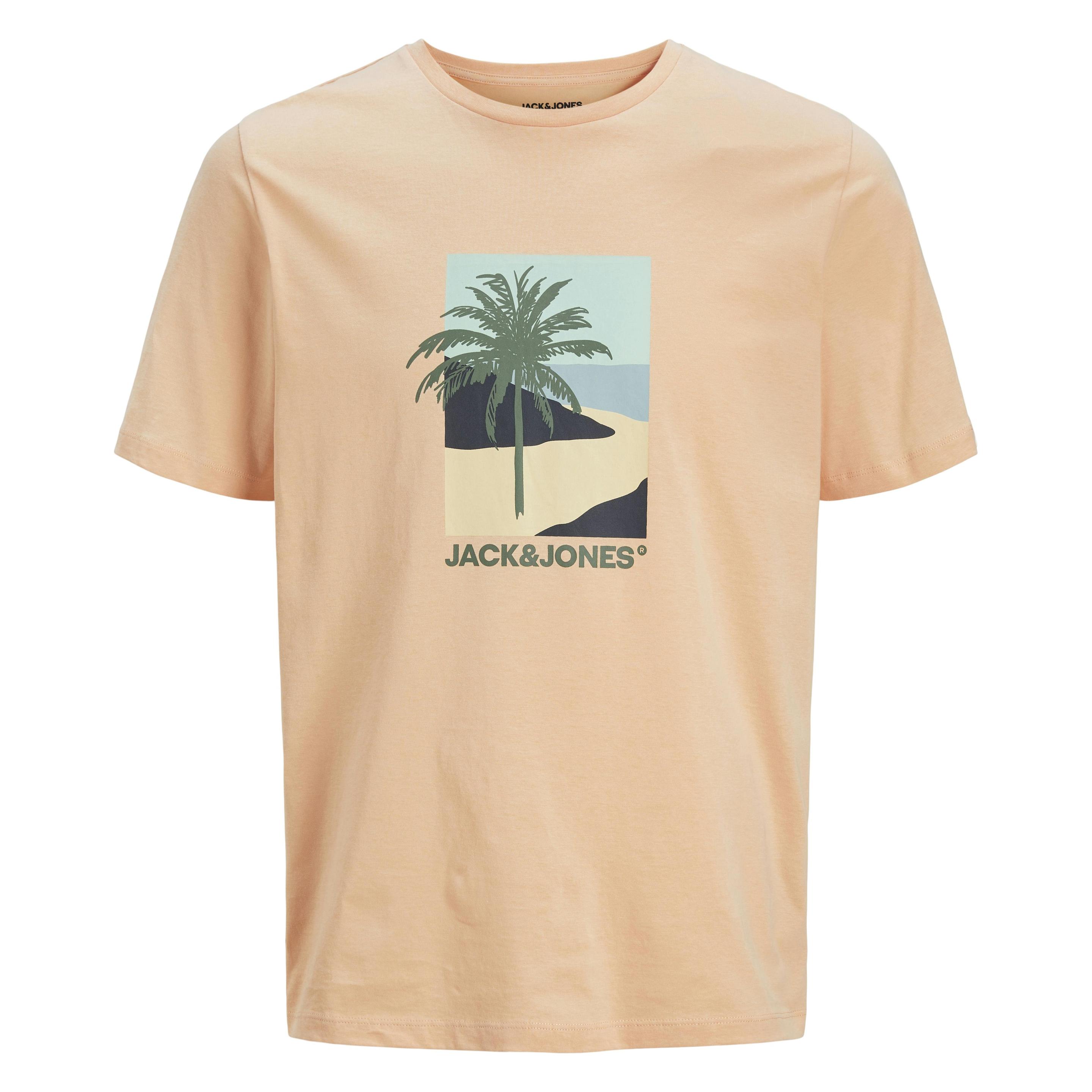 Jack & Jones, Herren, Shirts, Jjbarbados Tee Ss Crew Neck, Rosa, (L)