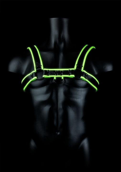 Image du produit Ouch! Chest Bulldog Harness - GitD/Black - L/XL